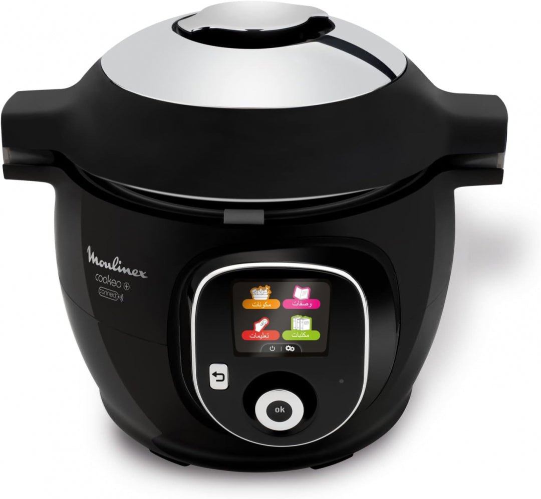 0_1ed3f656-10a0-4947-86d2-b8ab477a2b30 Moulinex Ce857827 Multicooker Cooker with Connect Smart 6L Electric Cooker100 Built-In Recipes Bluetooth-Connected App, Black - Image 1