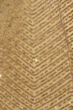 Embellished Halterneck Mini Dress in Gold - Image 4