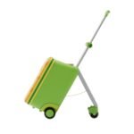 Jovikids 38L 3-in-1 Children's Ride-on Suitcase Green - Image 2