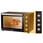 SPJ Electric Oven, 80L Oven, 2400W With 7 Power Levels, 70-250 °C Adjustable Temp.,120 Minutes Timer, 360° Motorised Rotisserie, Inner Lamp, Easy to Use, Color - Brown, EOW-BR80L01, 1 Year Warranty - Image 3