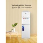 AFRA Top Loading Water Dispenser with Bottom Refrigerator 3 Tap Heating Power 550w Cooling Power 100w White, Dry Protection-Double thermostat, Rust Proof Water Tank, AF-9830WDWH - Image 2