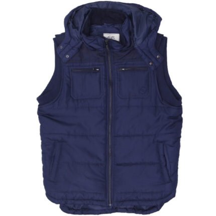 Mens Ecko Unltd Removable Hood Quilted Zip Up Vest