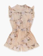 Cascadian Kids Frill Playsuit Cream Botanical  Floral - Image 2