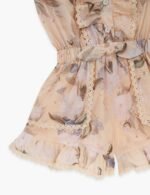 Cascadian Kids Frill Playsuit Cream Botanical  Floral - Image 4
