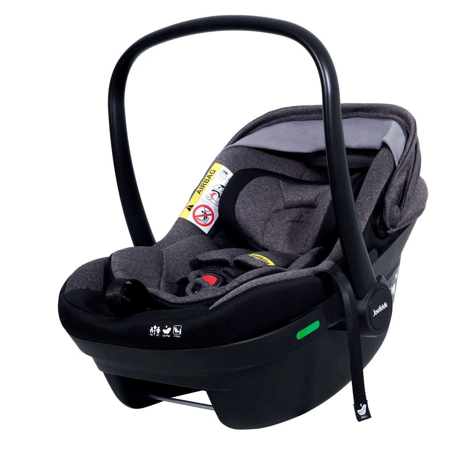DSC9953 Jovikids Aria Baby Carrier Black i-Size 3-Point Seat Belt 0M+ - Image 1