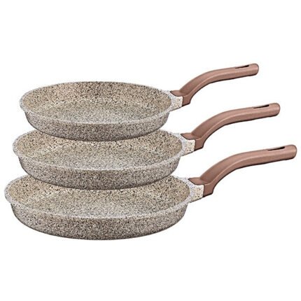 OMS - 3 pcs Granite Fry Pan Set - Made in Turkey