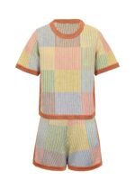 Everley Patchwork Knit Set