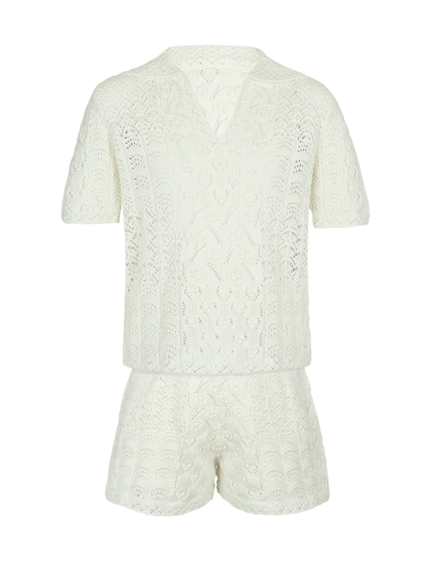 Zimmermann_Kids_WyliePatchworkKnitTopandShorts_Sand_Dollar_Dubai_1_60ad001f-b833-4453-a39d-9c61b3fc1890 Wylie Patchwork Knit Top and Shorts - Image 1