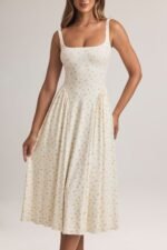 Modal A-Line Midaxi Dress in Floral Print - Image 3