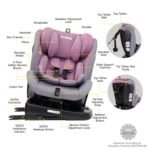 Angela Isofix Rotating Car Seat - Black - Image 30