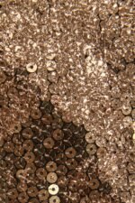 Embellished Corset A-line Mini Dress in Black Gold Foil - Image 13