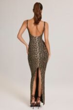Modal Scoop-Neck Maxi Dress in Leopard Print - Image 2