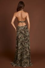 Plunge Cut-out Maxi Gown in Leopard Print - Image 10