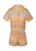 Tallow Kids Chevron Knit Top and Shorts